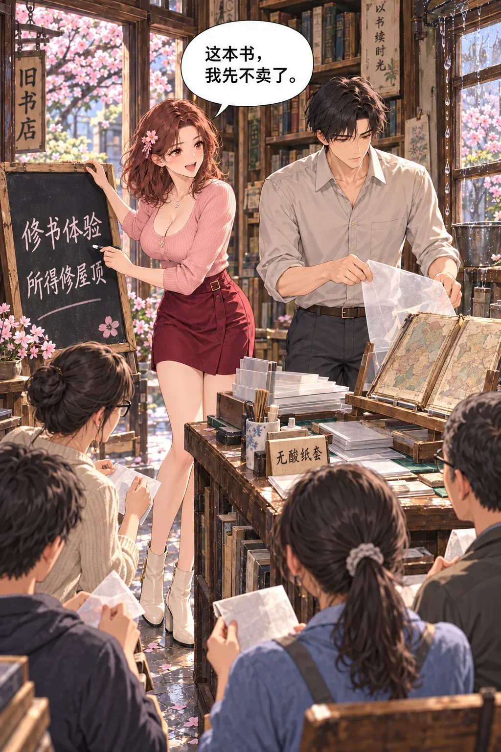 抓贼抓到修书师漫画画面：《抓贼抓到修书师》：她主动改方法，保住珍视之物并实际筹款
