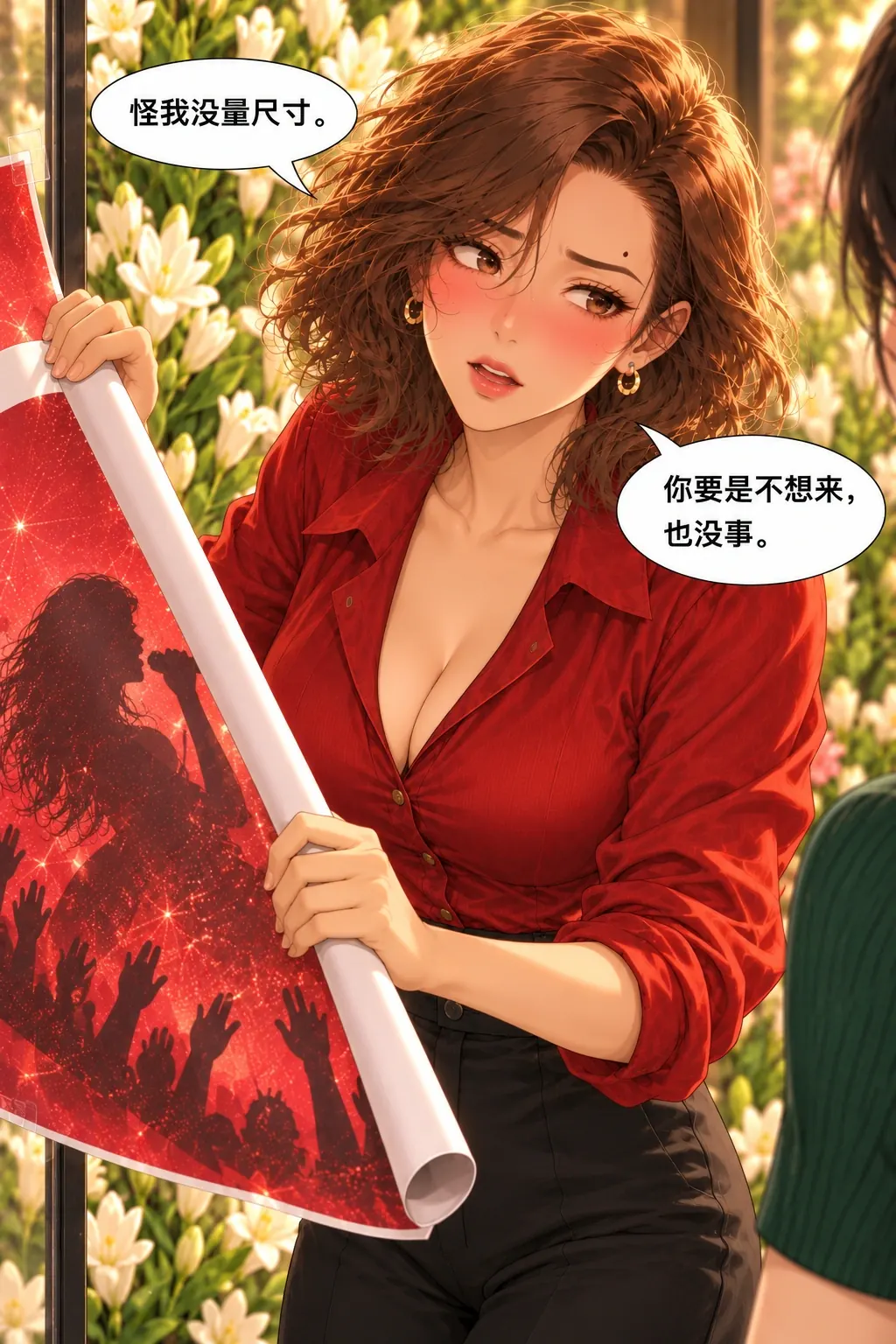 橱窗不借,人可以漫画画面:唐焰与林糯:她承担错误又误以为林糯不想赴约