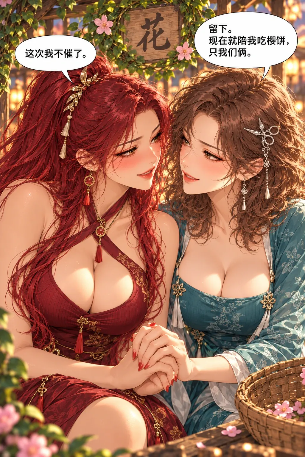 藤比花着急漫画画面：俩人正式敲定完全不带工作的私人约会，大大方方凑一起不用找任何帮忙干活的幌子