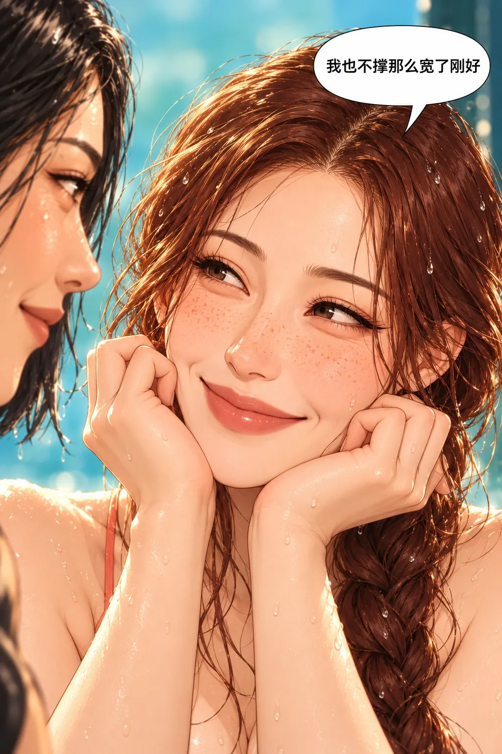 沙堡与水堡漫画画面：《沙堡与水堡》第17格：闻夏主动把自己最在意的拱门宽度收窄了，不再往两边扯得那么开