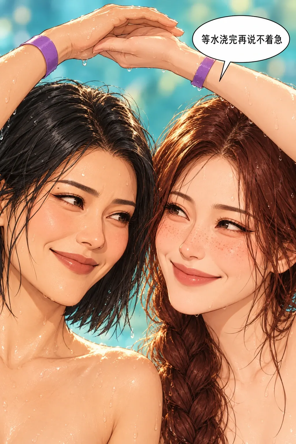 沙堡与水堡漫画画面：《沙堡与水堡》第19格：俩人没硬改彼此的小执念，只是顺着对方的心意让一点
