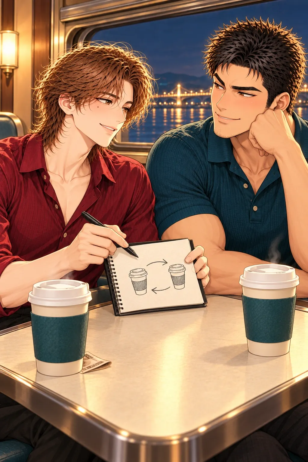 约会不用找零漫画画面：《约会不用找零》第4格：他以为把人情画清楚能解决推钱，二人开始把约会变成私账。