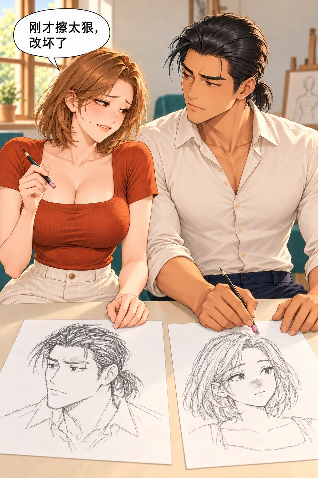 这张脸，我不领漫画画面：《这张脸，我不领》第10格：段弥主动打破沉默，不找借口甩锅，承认刚才擦得太狠