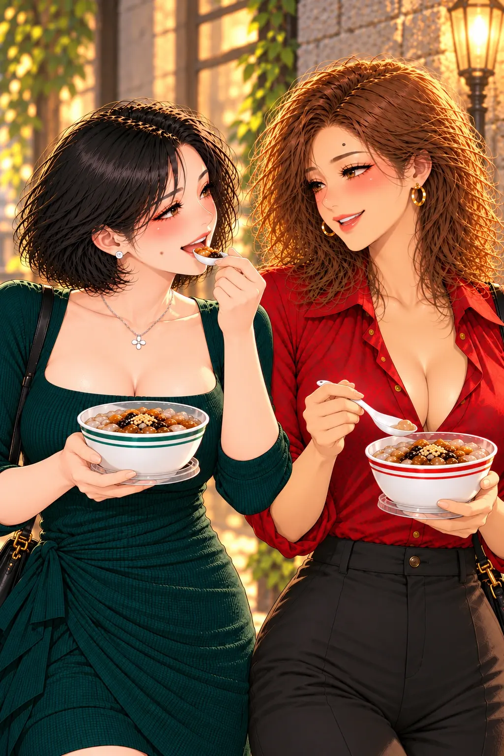 冰粉店的第三把椅子漫画画面：《冰粉店的第三把椅子》第18格：当下只陪彼此的承诺已实际兑现，舒服窗位与刚才时间不回补。