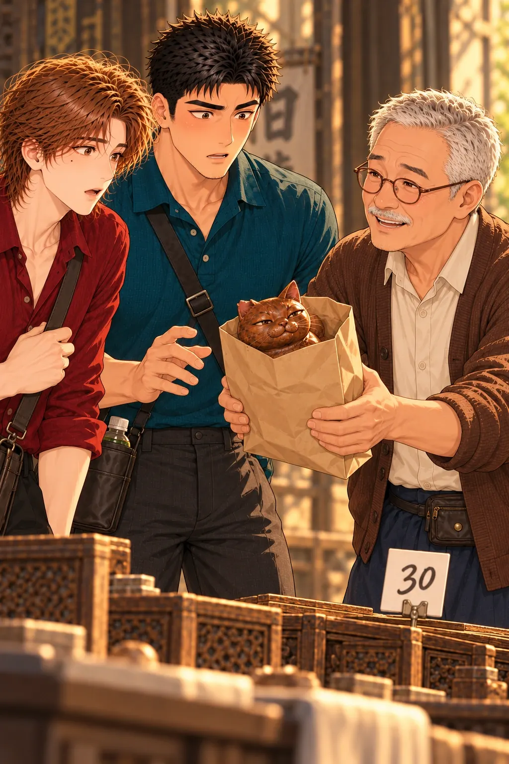 先别替我成交漫画画面：《先别替我成交》第9格：林的应价变成真实待完成交易，未付袋悬三人间。
