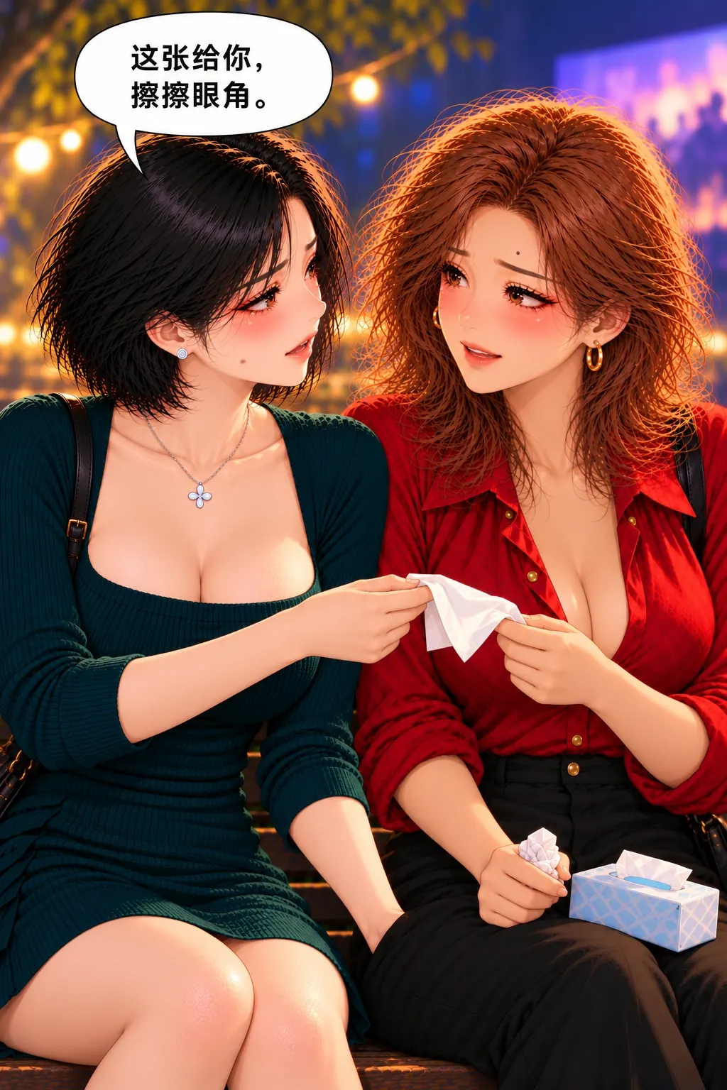 这场电影不用一起哭漫画画面:《这场电影不用一起哭》第13格:新纸真正递到唐手中,行动改选,不是新礼物。