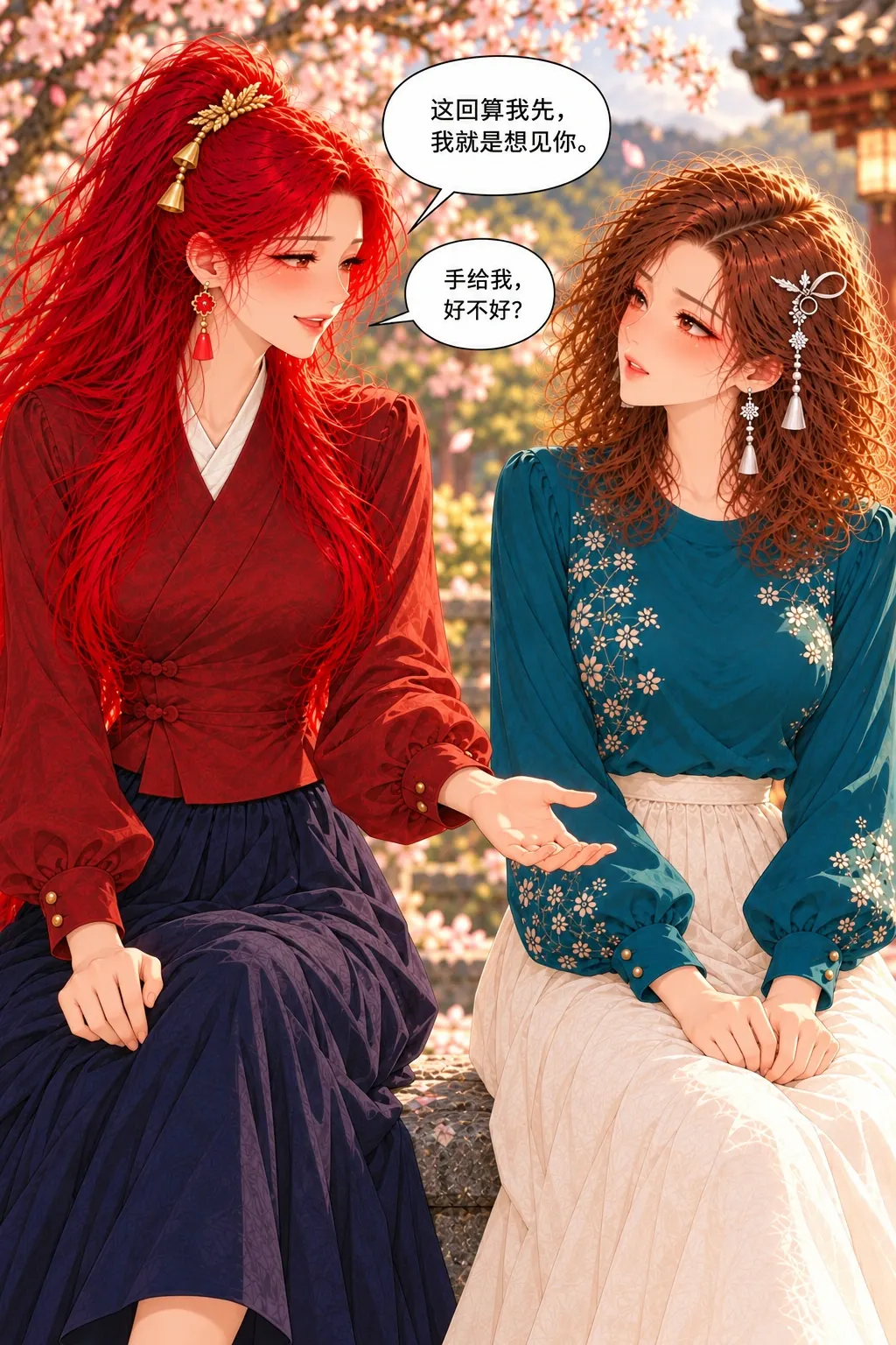 这回我先漫画画面:《这回我先》第10格:苏不要求沈先认或回答动心多久,先说明本意并实际伸手。