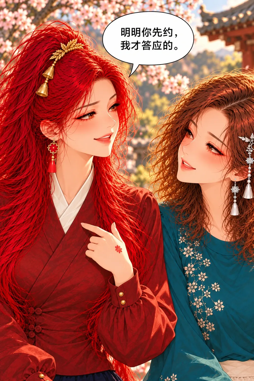 这回我先漫画画面:《这回我先》第3格:苏把自己的愿意说成只是回应沈先约,暂时嘴上得手。