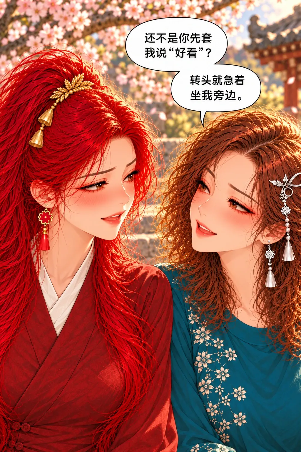 这回我先漫画画面:《这回我先》第4格:沈也选择较劲,把苏自己早已做的主动动作拿来赢她。