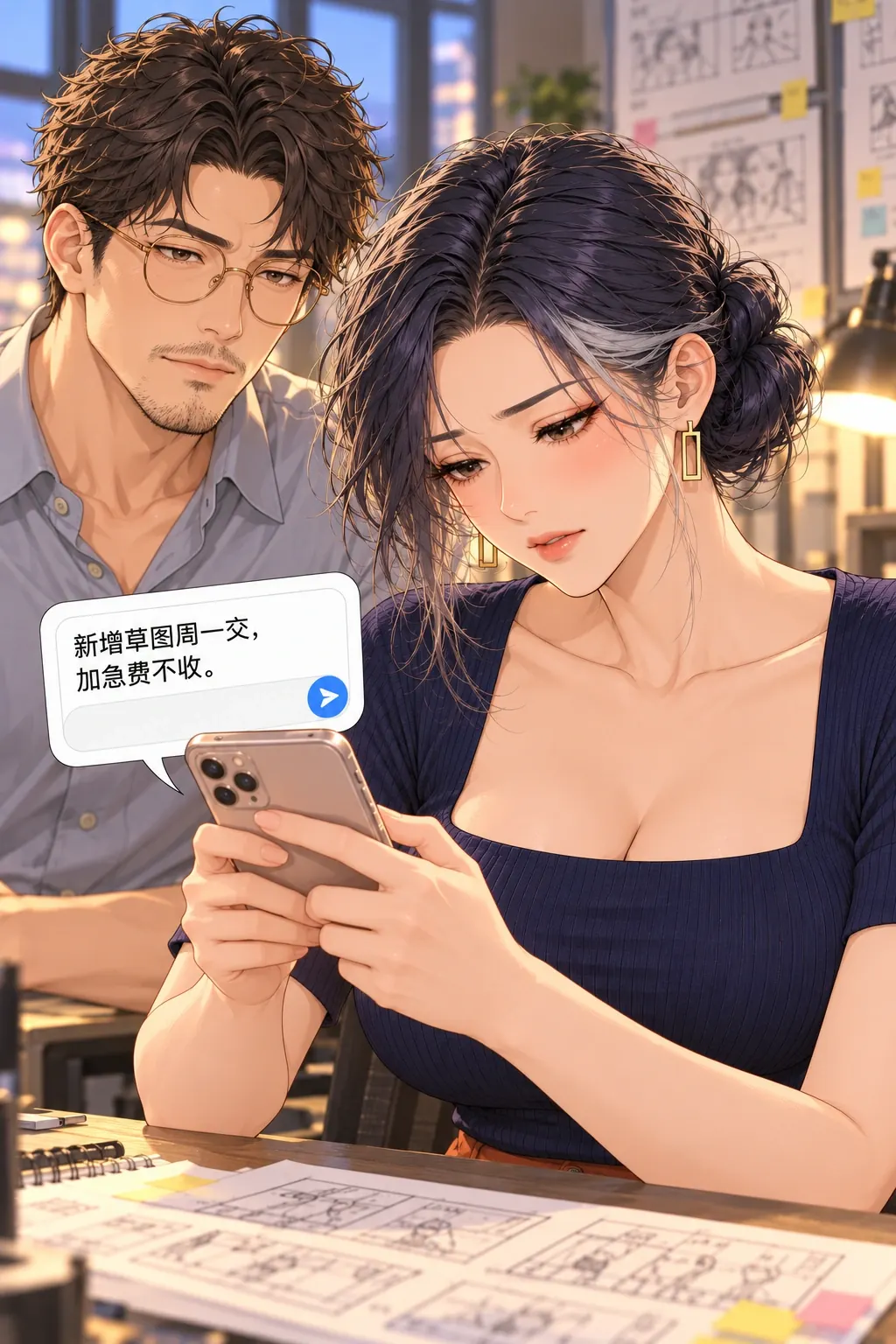 老师也不行漫画画面：《老师也不行》：实图祝主焦上半身。