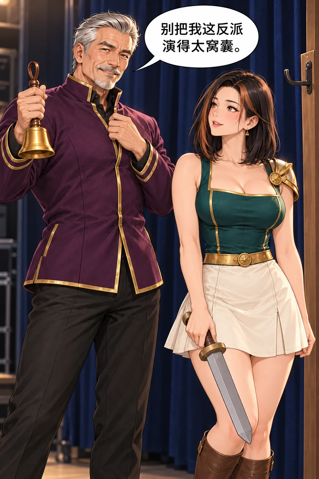反派不肯认输漫画画面：《反派不肯认输》：父亲不肯演输的表层欲望可见。