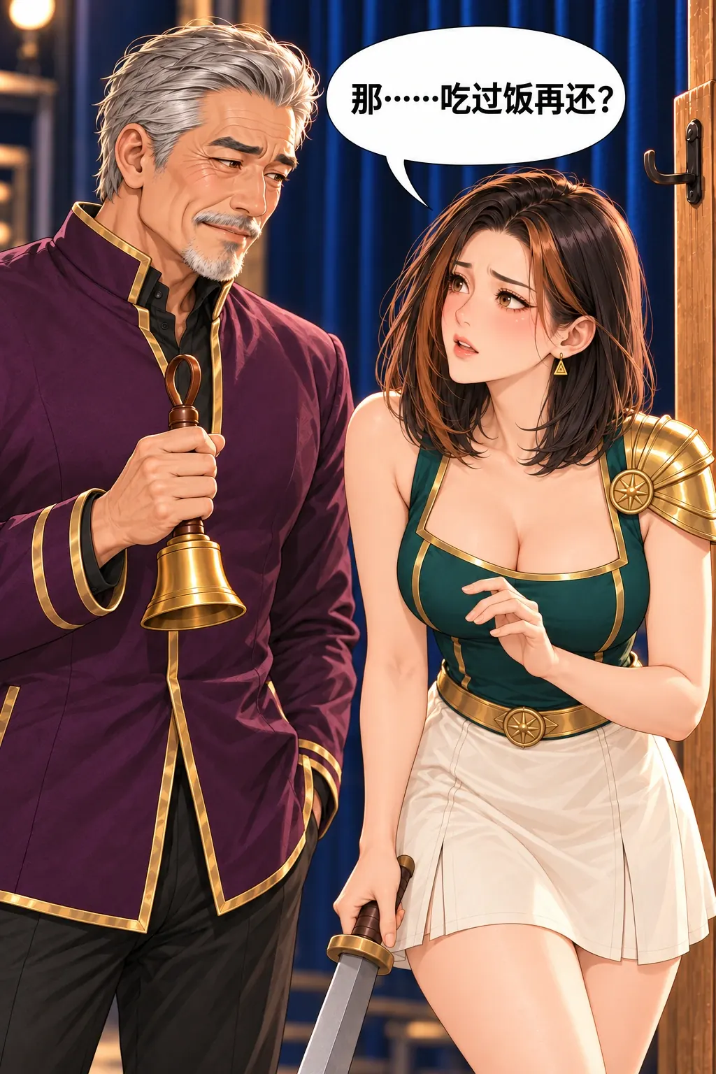 反派不肯认输漫画画面：《反派不肯认输》：女儿主动退让归还时间想柔和收尾。