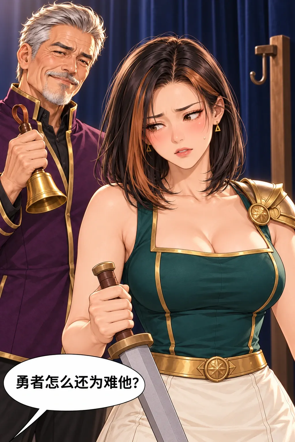反派不肯认输漫画画面：《反派不肯认输》：观众同情反派，女儿成了为难人的人，新的台上处境。