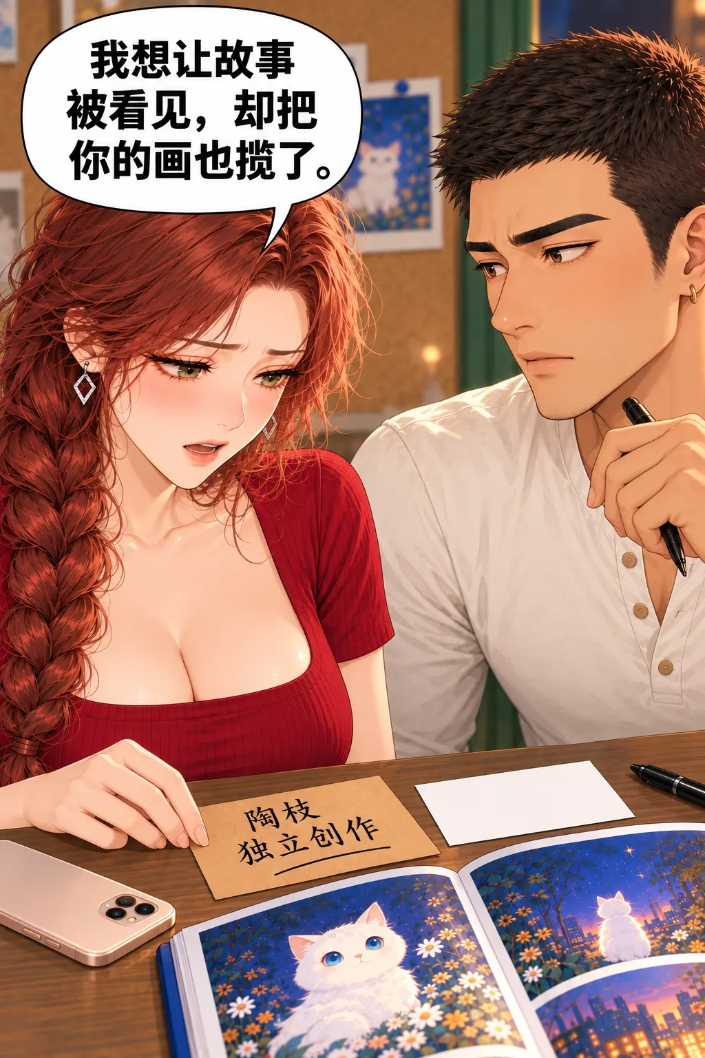 这本有两个名字漫画画面：《这本有两个名字》：她承认自己具体的错误选择。