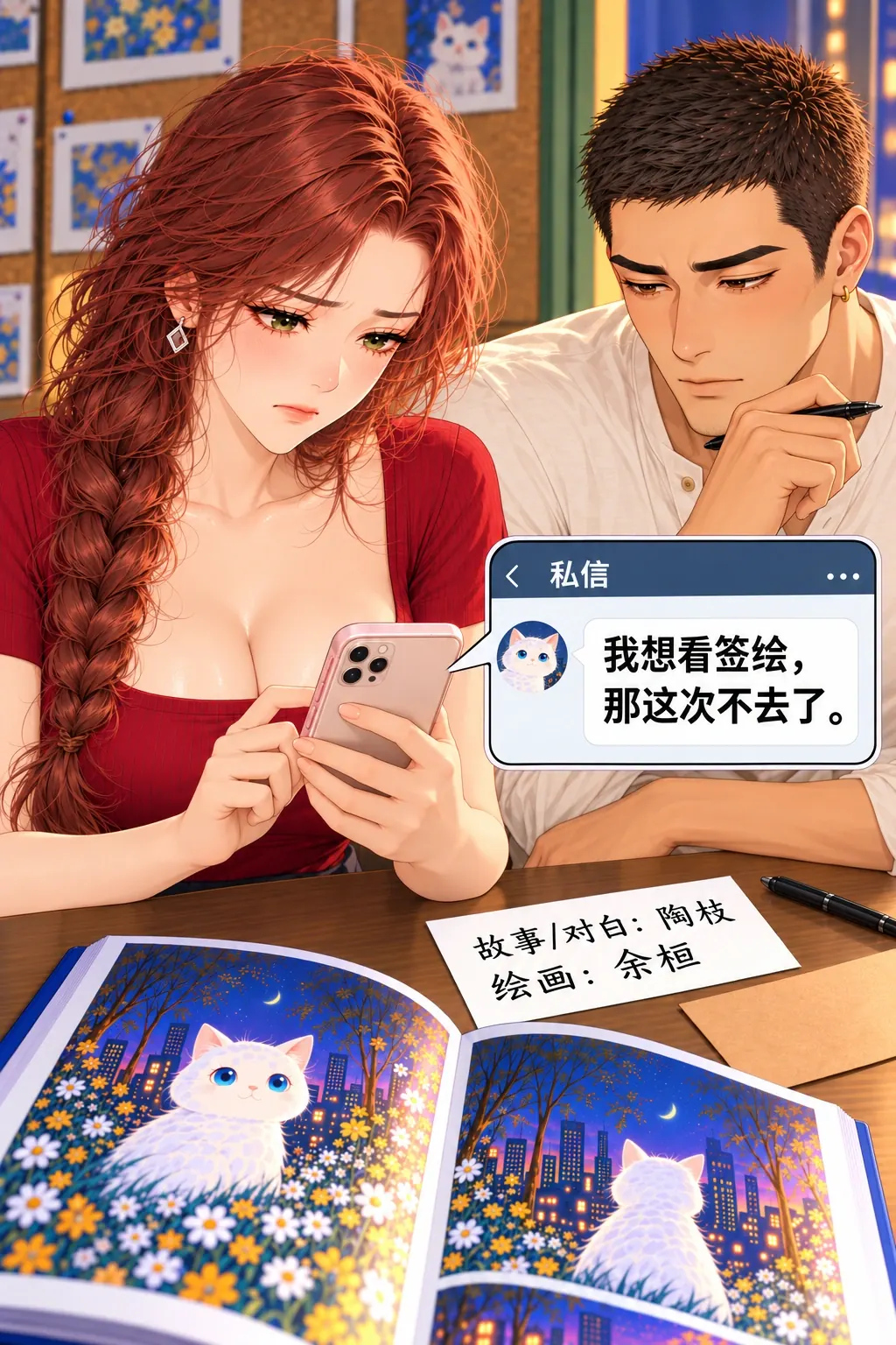 这本有两个名字漫画画面：《这本有两个名字》：原定读者来访取消，没有即时原谅或补偿。
