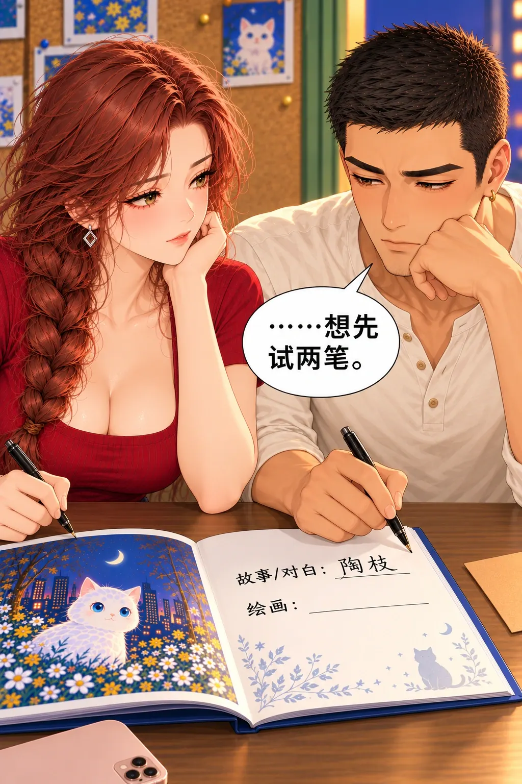 这本有两个名字漫画画面：《这本有两个名字》：画师老习惯仍在，产生轻巧反差。