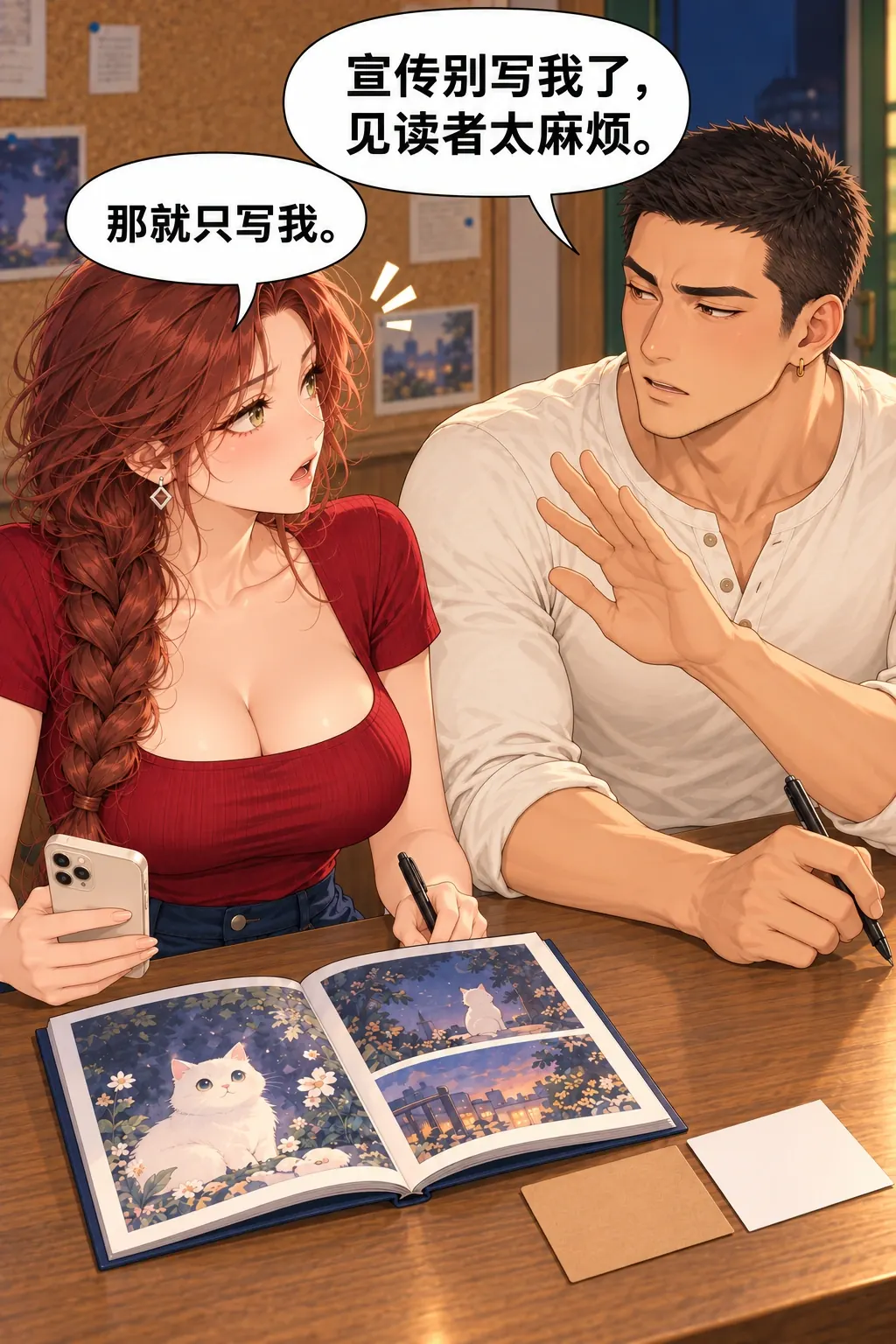 这本有两个名字漫画画面：《这本有两个名字》：画师主动提出隐名，错误方法由双方欲望产生。