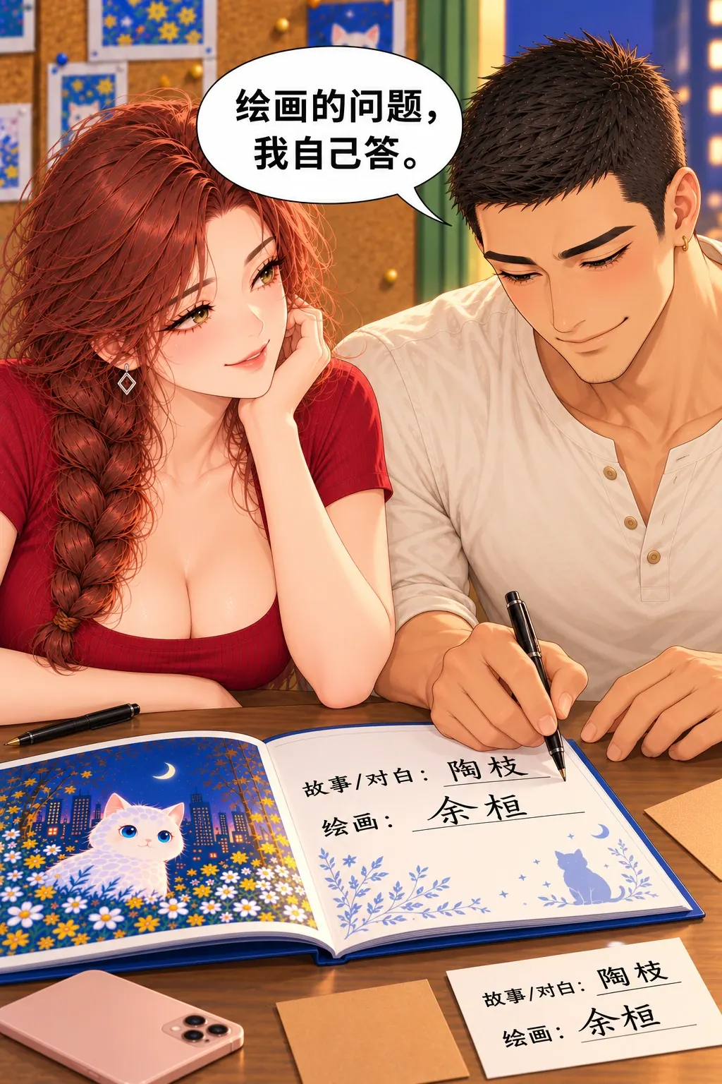 这本有两个名字漫画画面：《这本有两个名字》：真实落名且承诺自己回答绘画问题。