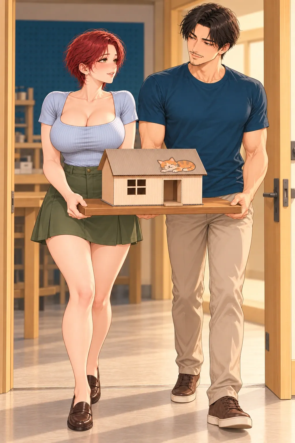 带纸屋回家漫画画面：《带纸屋回家》：屋真正离开创客室，不只说方法就收尾。