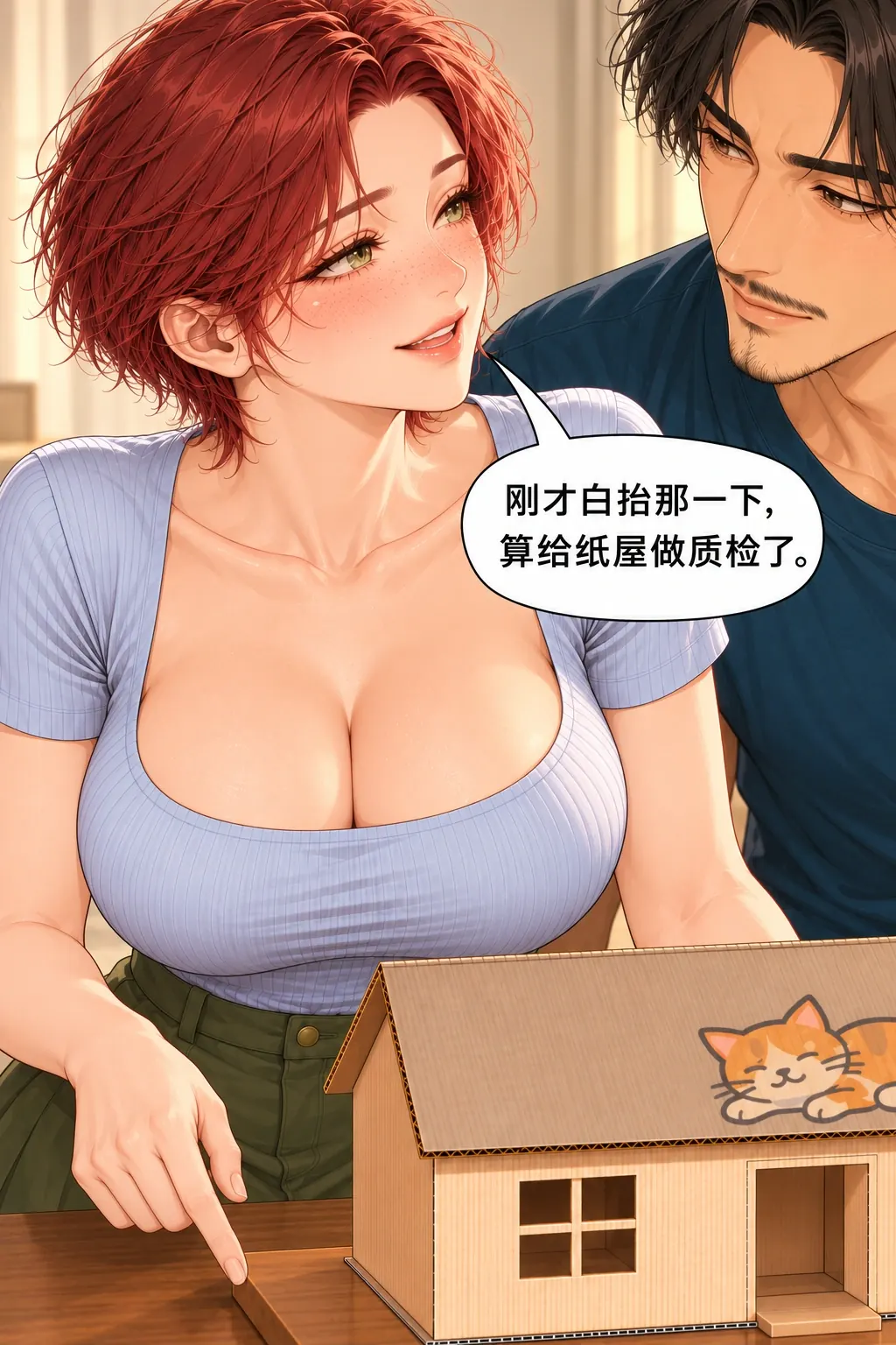 带纸屋回家漫画画面：《带纸屋回家》：用有前图的白忙开生活玩笑，无新奖励。