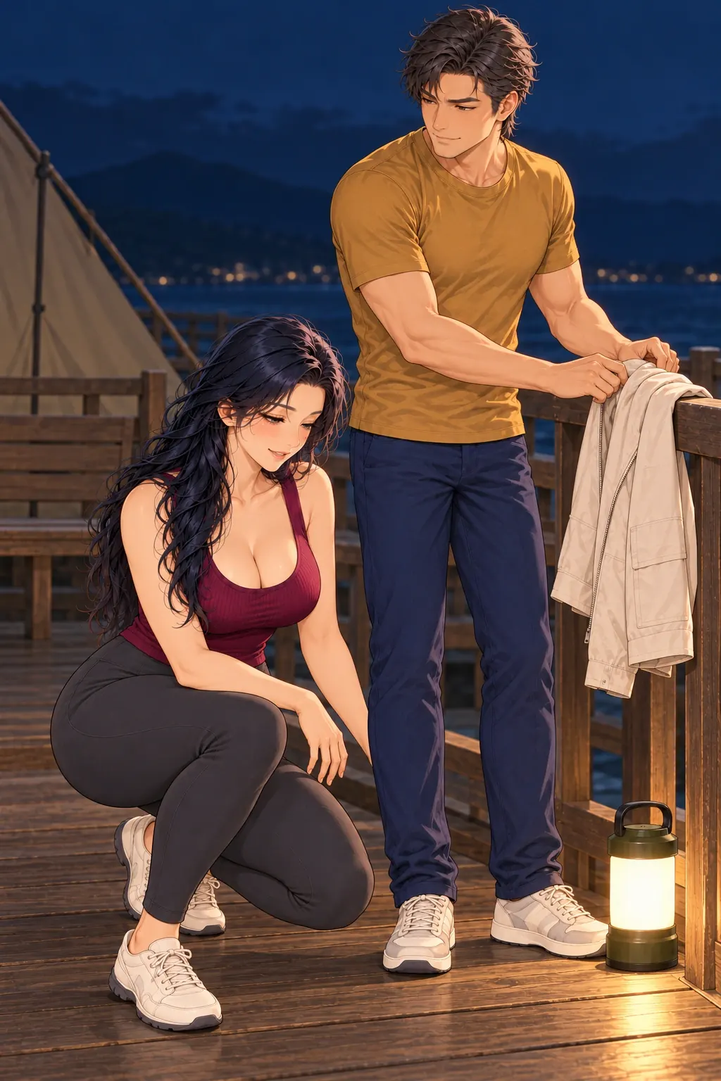 故事先停在这儿漫画画面：《故事先停在这儿》：自选远灯/衣布置真正完成。