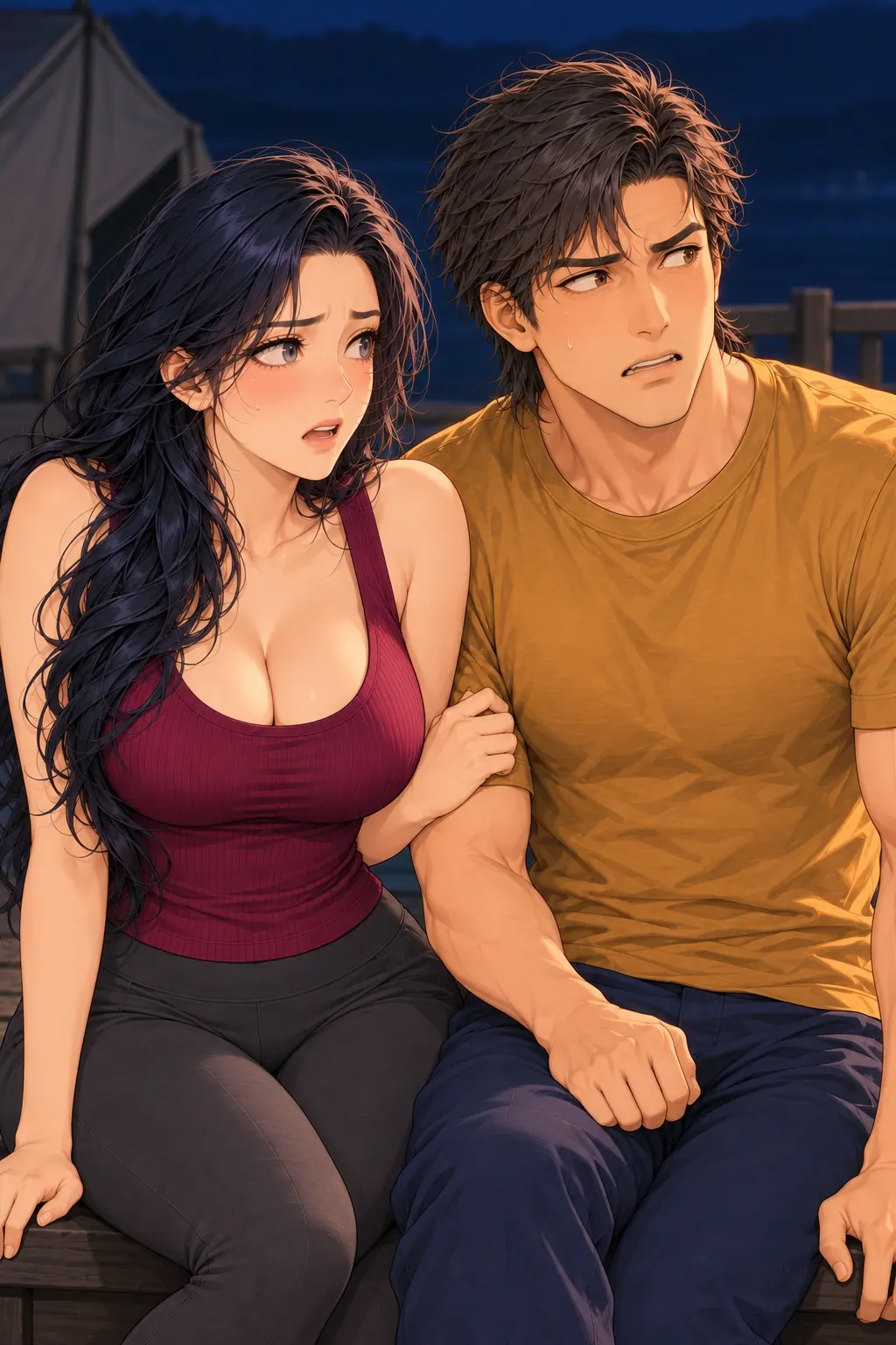 故事先停在这儿漫画画面：《故事先停在这儿》：原享受变成真实紧张，而不是一句误认衣服。