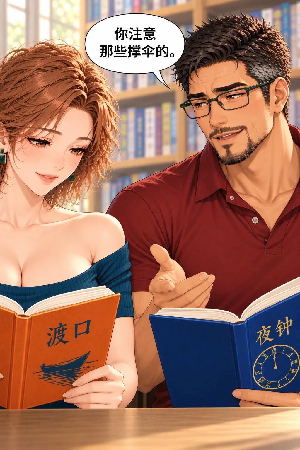 结局先别说漫画画面：《结局先别说》：原盲读被先点线索破坏。
