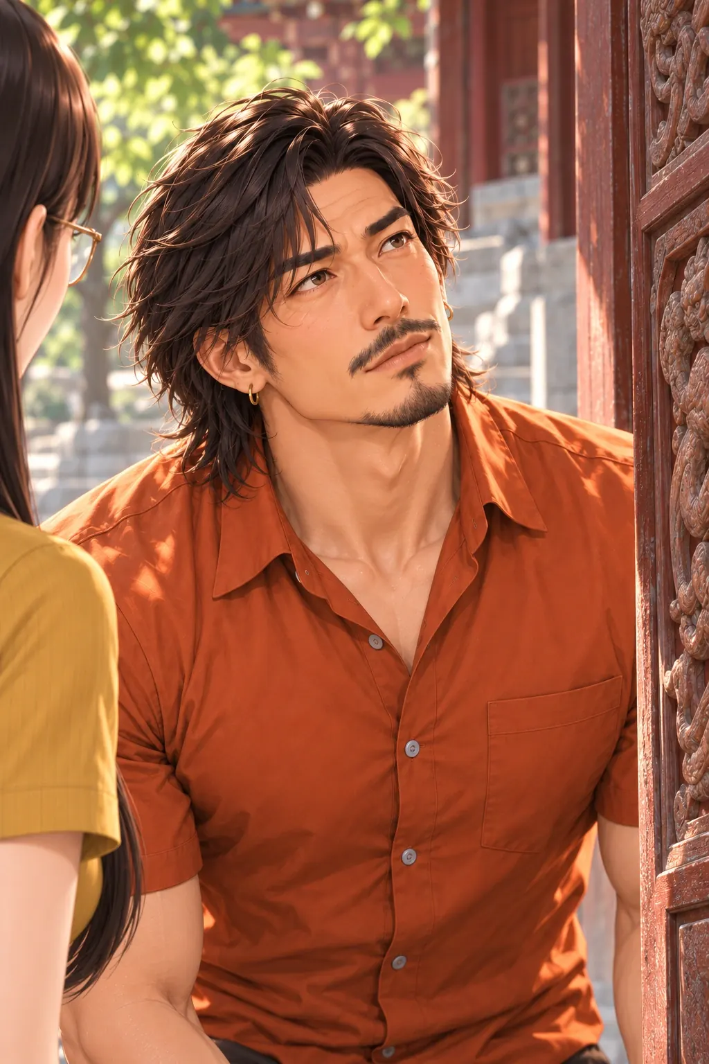 歇一会儿也要打勾漫画画面：《歇一会儿也要打勾》：男到山门有真实想慢看而未看够的体验。