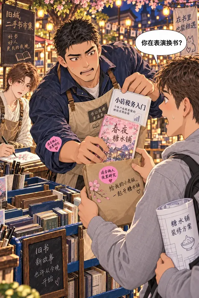 适合两个人熬夜漫画封面